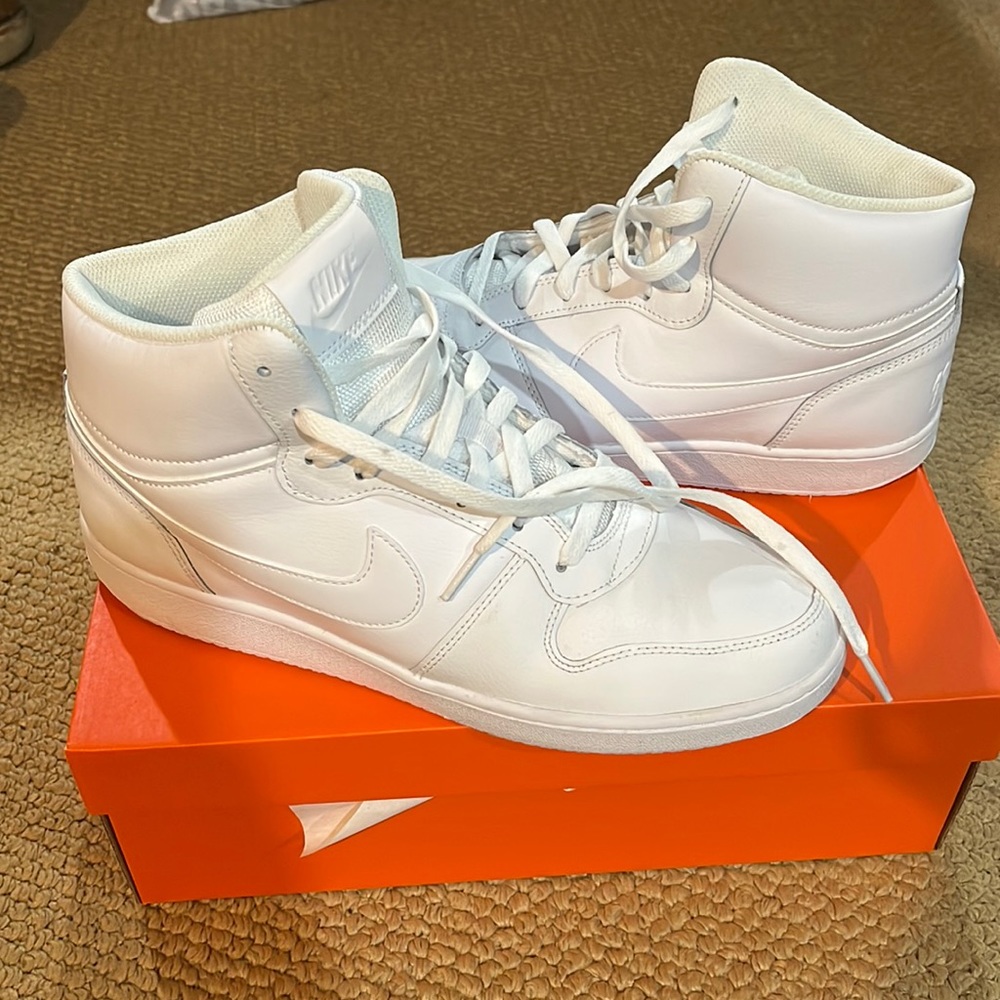 Nike Court Vision Mid Men's White Sneakers Size 11